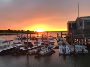 Sunset on the harbor