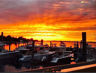 Sunset on the harbor