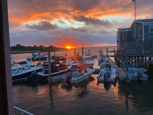 Sunset on the harbor