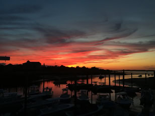 Sunset on the harbor