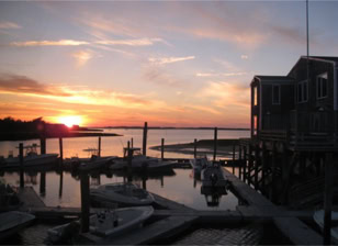 Sunset on the harbor
