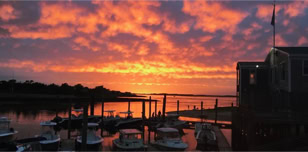 Sunset on the harbor