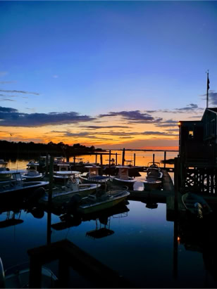 Sunset on the harbor