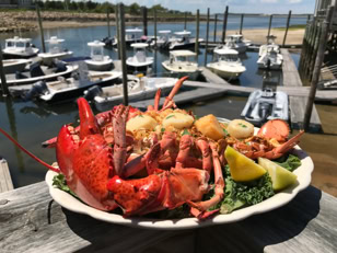 Lobster dinner with boats